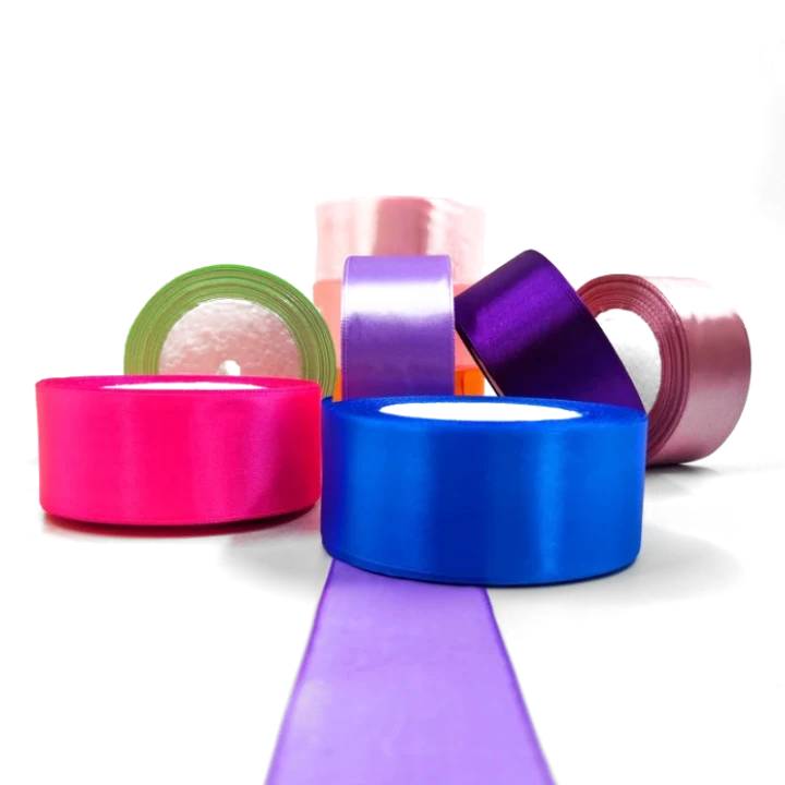 Satin ribbon rolls